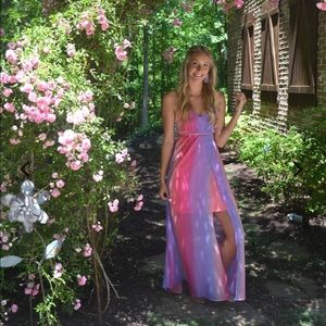 Pink and purple maxi dress